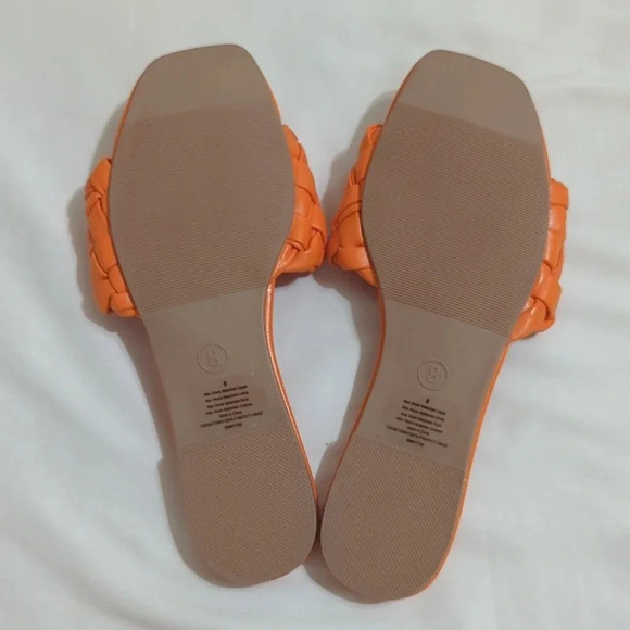 A New Day Carissa Slide Sandals with Memory Foam Insole, Color Orange Size 8 - Picture 3 of 9